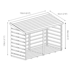 Mercia Double Log Store -Garden Tool Store 12806821 5215028837739206