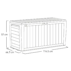 Keter Marvel Plus Outdoor Garden Storage Box 270L - Brown -Garden Tool Store 12808515 2804900072272276