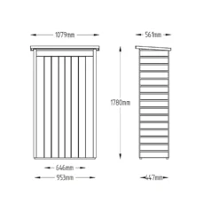 Forest Garden Wooden Tall Shiplap Pent Garden Store -Garden Tool Store 12814360 7754832980510941