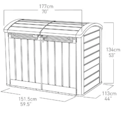 Keter Store It Out Ultra Outdoor Garden Storage Shed - Beige & Brown - 2000L -Garden Tool Store 12815621 9184833203934891
