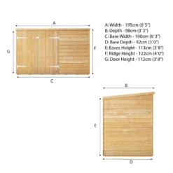 Mercia 6 X 3ft Overlap Pent Bike Shed 21 Mercia 6 X 3ft Overlap Pent Bike Shed -Garden Tool Store 12819936 2894989186509286
