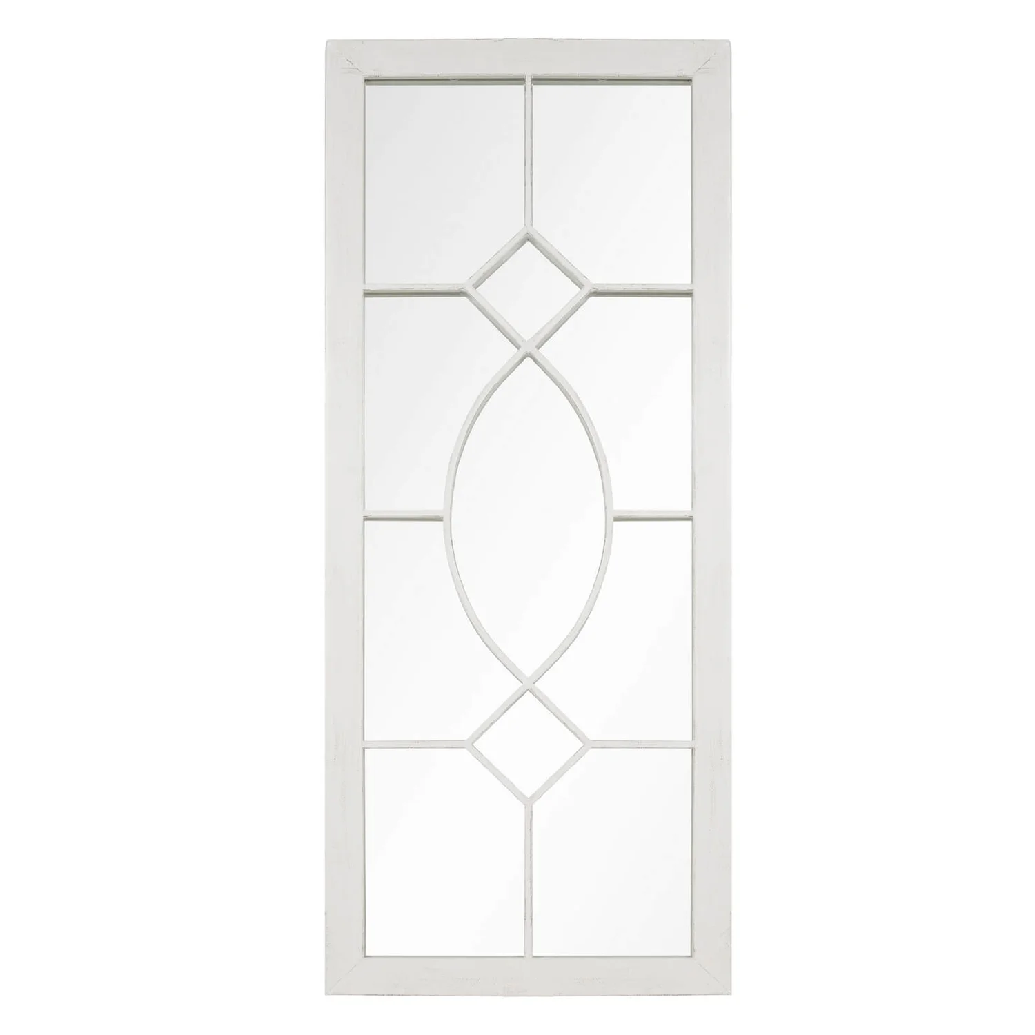 Antique Garden Mirror 105x43cm - White 3 Antique Garden Mirror 105x43cm - White