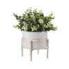 Potted Plant - White With Gold Legs -Garden Tool Store 12833690 1254831603452828