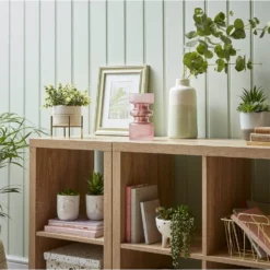 Potted Plant - White With Gold Legs -Garden Tool Store 12833690 7984833193403049