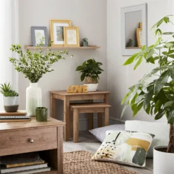 Plant In Two Tone Basket - White & Natural -Garden Tool Store 12833704 5324833191886180