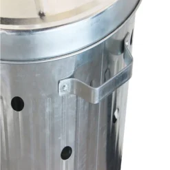 None Garden Galvanised Steel Incinerator / Fire Bin With Lid - 85L -Garden Tool Store 12834094 7265030658432669