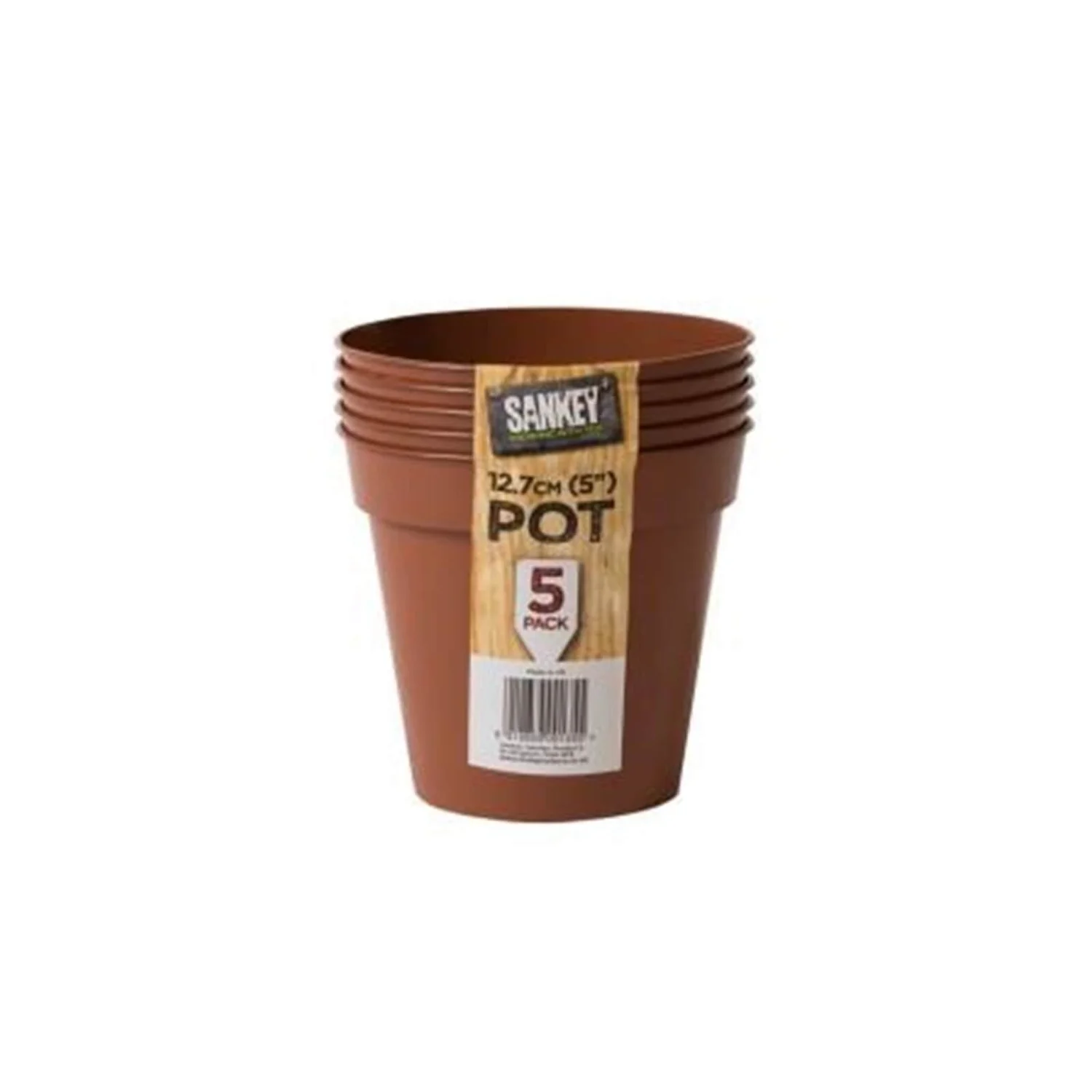 Flower Pots In Orange (Pack Of 5) - 13cm 3 Flower Pots In Orange (Pack Of 5) - 13cm