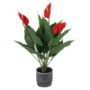 Artificial Anthurium In Ceramic Pot -Garden Tool Store 12879283 2014858347935955