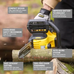 STANLEY FATMAX V20 18V Cordless 30Cm Chainsaw (Sfmccs630M1-Gb) -Garden Tool Store 12882310 1165052745702899