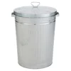 Homebase Galvanised Steel Outdoor Bin With Lid - 85L -Garden Tool Store 12884722 3954843941311658
