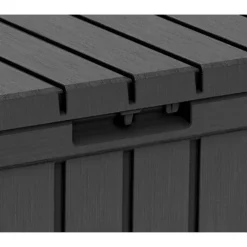 Keter Kentwood Outdoor Garden Storage Box 350L - Graphite -Garden Tool Store 12885762 7534899008598270