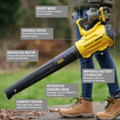 STANLEY FATMAX V20 18V Cordless Brushless Blower (Sfmcbl7M1-Gb) -Garden Tool Store 12885849 7835052745693389