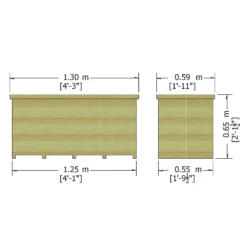 Shire Tongue & Groove Wooden Storage Box - 4x2ft -Garden Tool Store 12887189 1604851576664698