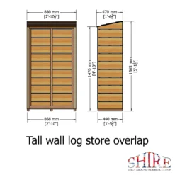 Shire Tall Wall Log Store - 3x1.5ft 15 Shire Tall Wall Log Store - 3x1.5ft -Garden Tool Store 12887202 2044851593436426