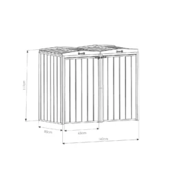 Mercia Double Bin Store (Installed) -Garden Tool Store 12888122 7774843293132279