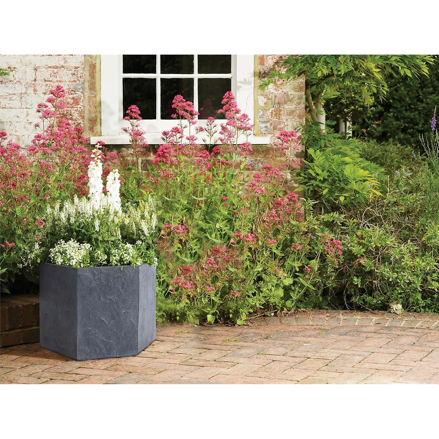 Slate Hexagon Planter - 35cm 4 Slate Hexagon Planter - 35cm - Image 2