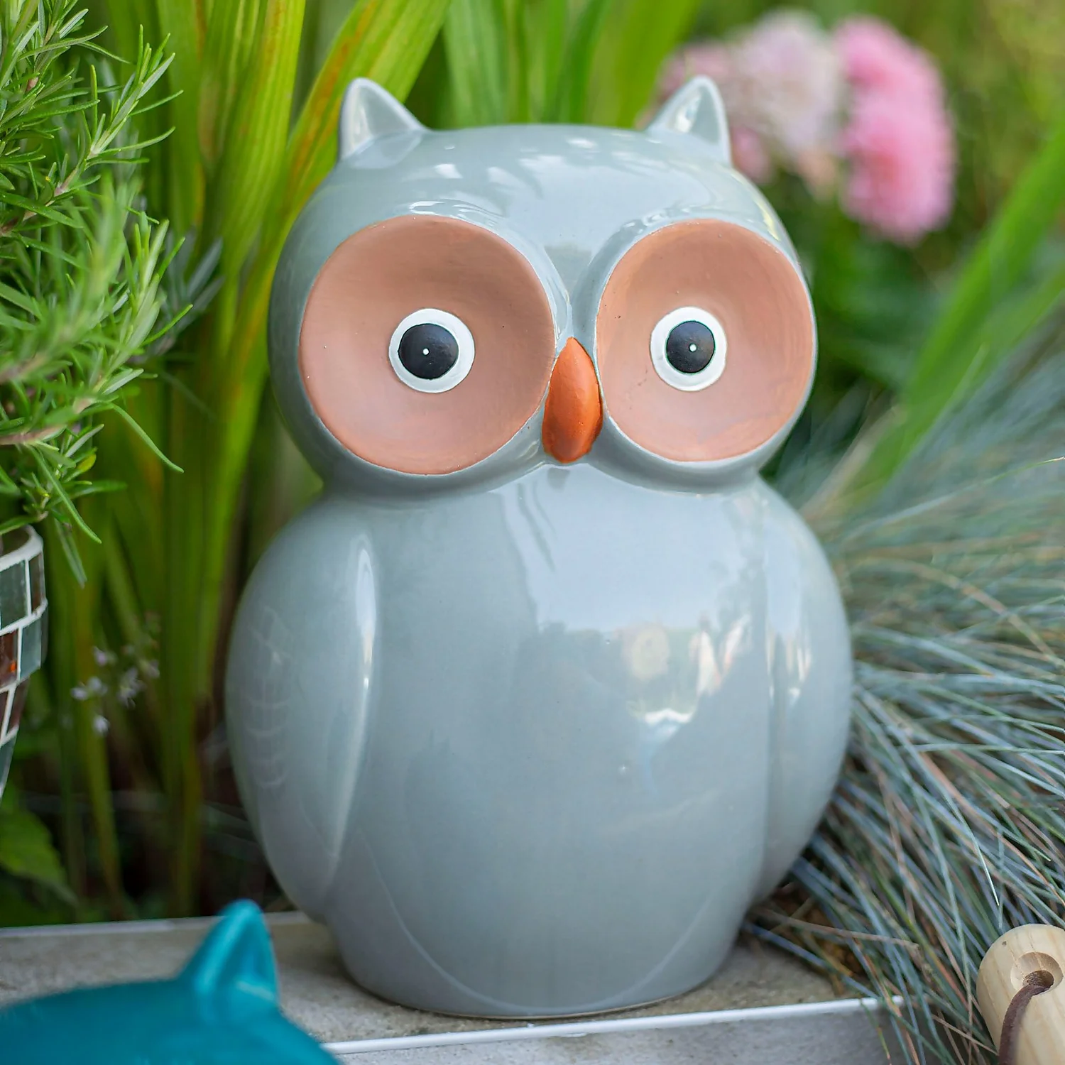 Ceramic Owl Garden Ornament - 25cm 9 Ceramic Owl Garden Ornament - 25cm - Image 7