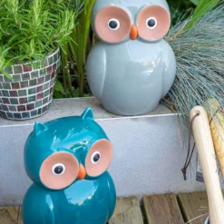 Ceramic Owl Garden Ornament - 25cm 16 Ceramic Owl Garden Ornament - 25cm -Garden Tool Store 12890924 1294941773911491