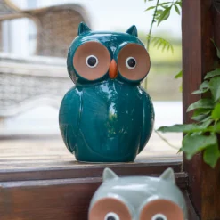 Ceramic Owl Garden Ornament - 25cm 21 Ceramic Owl Garden Ornament - 25cm -Garden Tool Store 12890924 3344941774233010