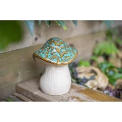 Ceramic Mushroom Garden Ornament - Medium -Garden Tool Store 12890925 1064843660781916