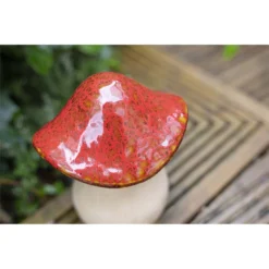 Ceramic Mushroom Garden Ornament - Medium -Garden Tool Store 12890925 5224843660767021