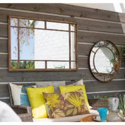 Milano Outdoor Garden Mirror - 100cm -Garden Tool Store 12891529 4224875437314518