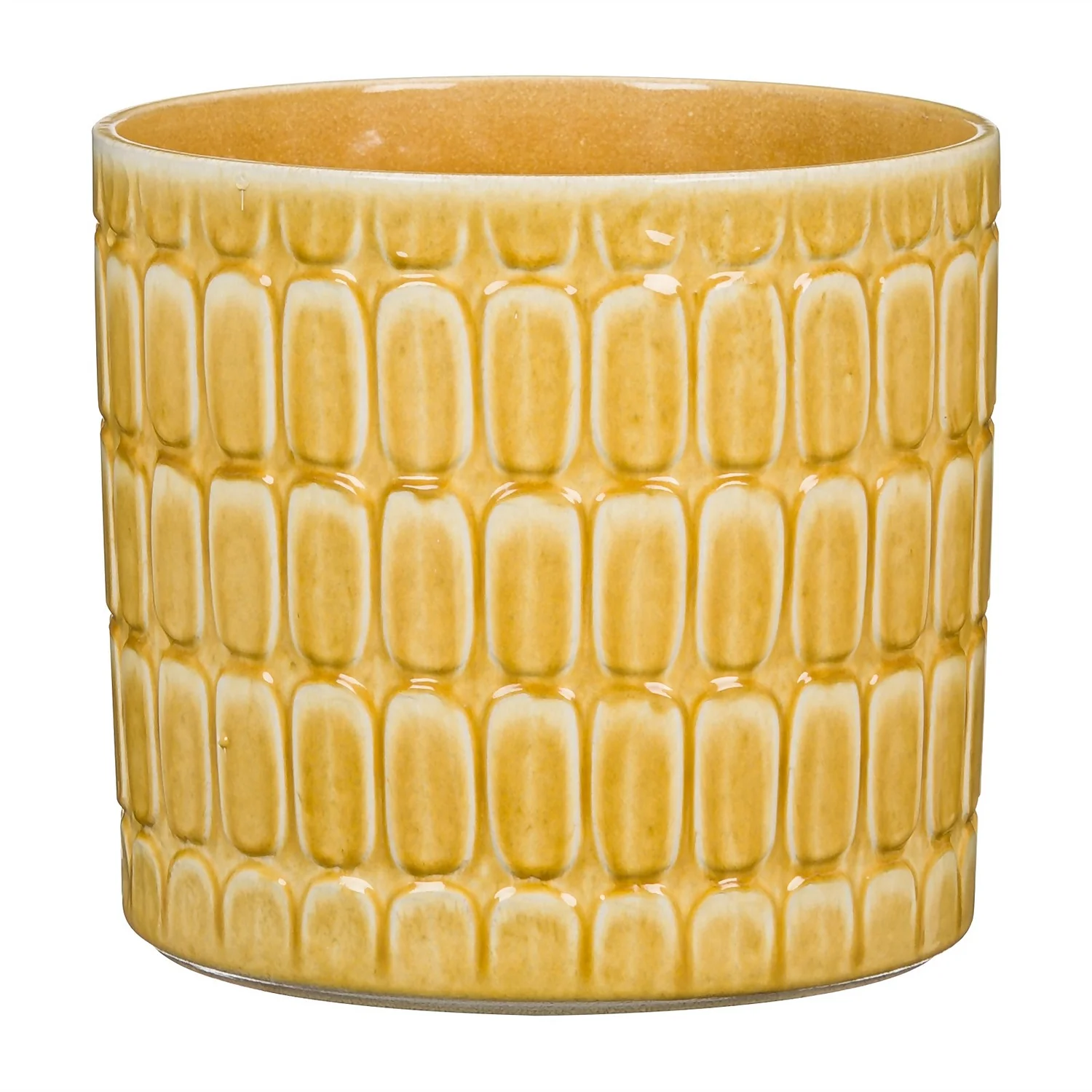 Scheurich Elna Yellow Ceramic Pot - 14cm 3 Scheurich Elna Yellow Ceramic Pot - 14cm