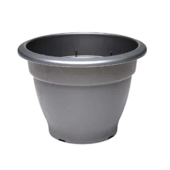 Round Bell Pot In Black - 38cm