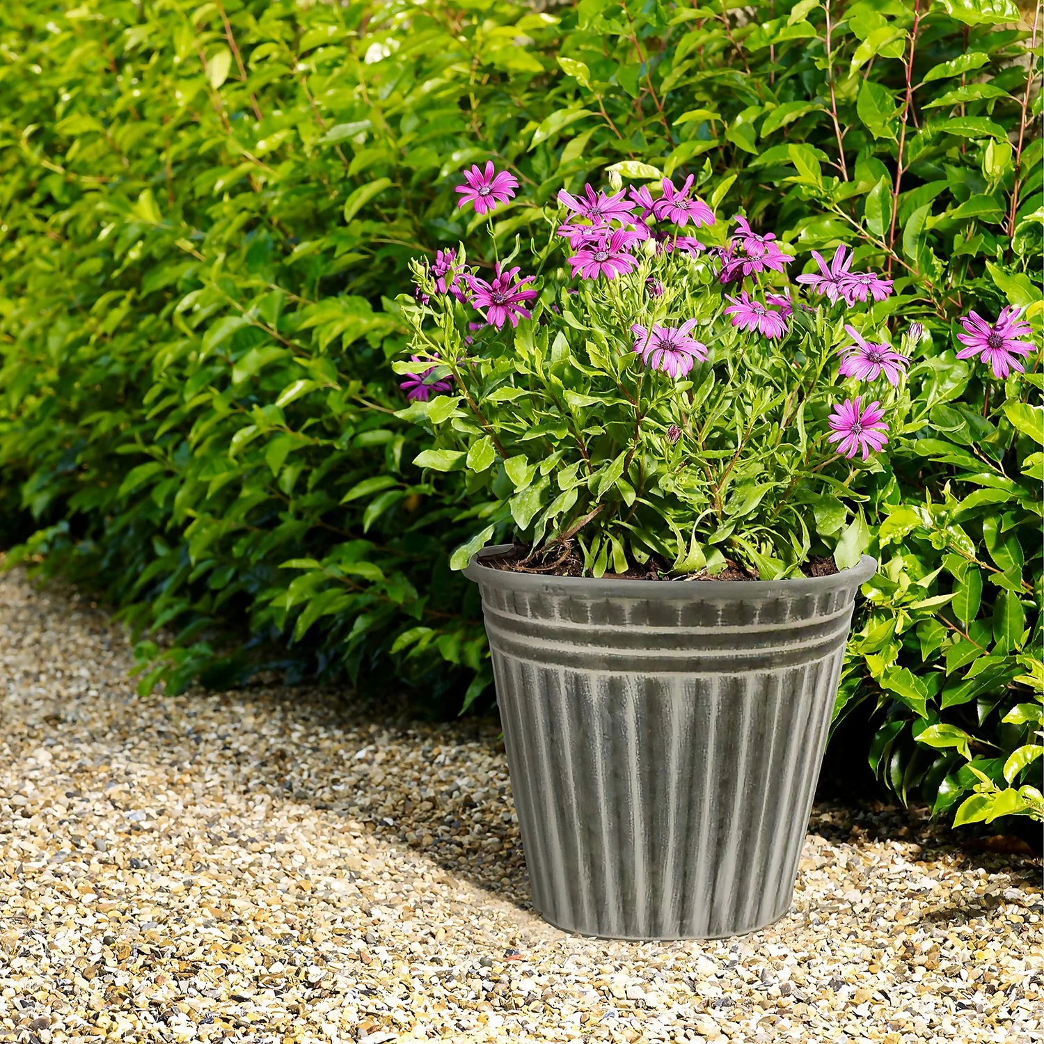 Vintage Metal Ribbed Cone - 37cm 4 Vintage Metal Ribbed Cone - 37cm - Image 2