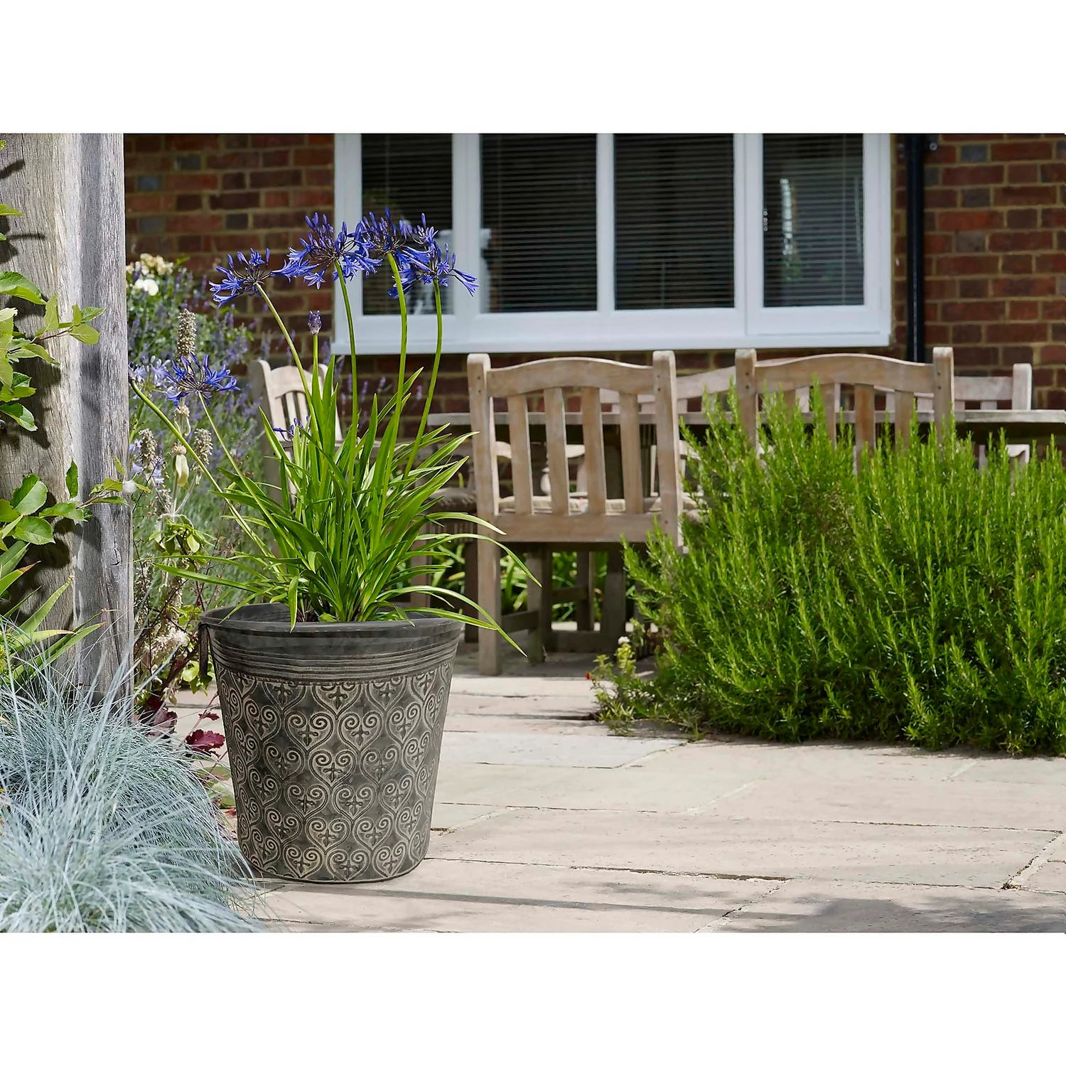 Vintage Metal Patterned Cone - 37cm 4 Vintage Metal Patterned Cone - 37cm - Image 2