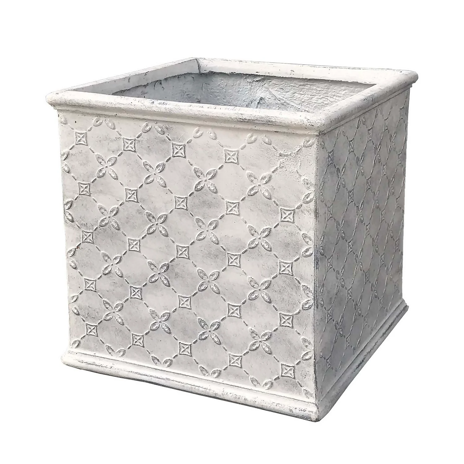 Mayfair Antique White Cube - 30cm 3 Mayfair Antique White Cube - 30cm