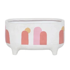 Modern Ceramic Long Oval Planter