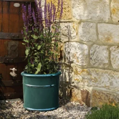 Malay Cylinder Mirror Plant Pot - 25cm -Garden Tool Store 13176815 2004933182421263