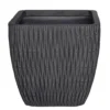 House Beautiful Roma Weave Charcoal Square Pot - 44cm -Garden Tool Store 13176829 1134933182663195