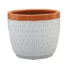 House Beautiful 2 Tone Orange Rim Egg Pot - 31cm -Garden Tool Store 13188803 8914933184002413