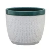 House Beautiful 2 Tone Teal Rim Egg Pot - 25cm -Garden Tool Store 13188804 1634933184082255