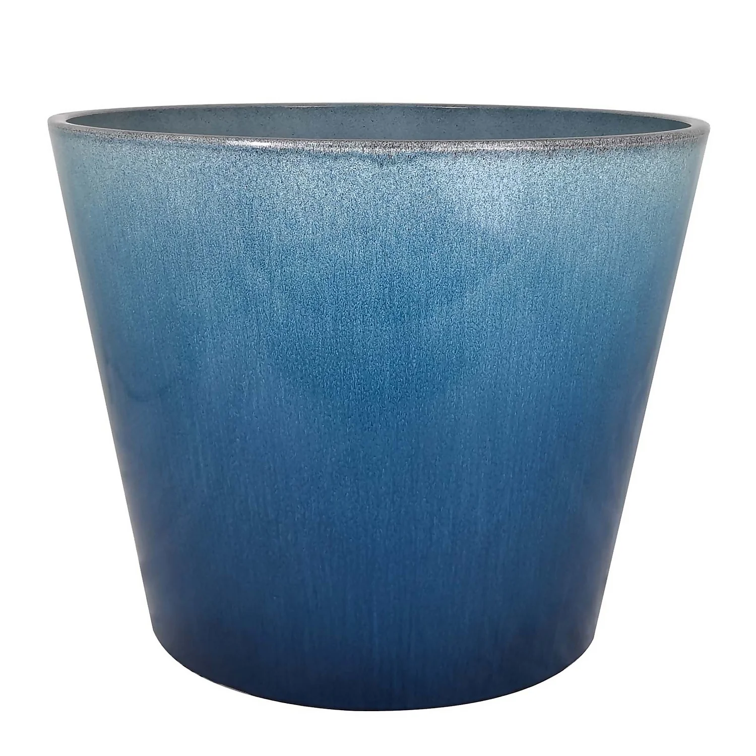 Glazed Finish Blue Planter - 50cm 3 Glazed Finish Blue Planter - 50cm
