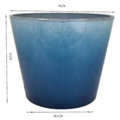 Glazed Finish Blue Planter - 50cm 5 Glazed Finish Blue Planter - 50cm -Garden Tool Store 13190810 1784926229247208