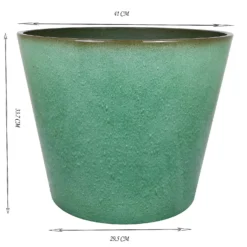 Glazed Finish Green Planter - 40cm 6 Glazed Finish Green Planter - 40cm -Garden Tool Store 13190823 9094926228730392