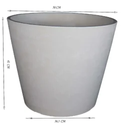 White Marble Pot - 50cm -Garden Tool Store 13190825 1854909731383019