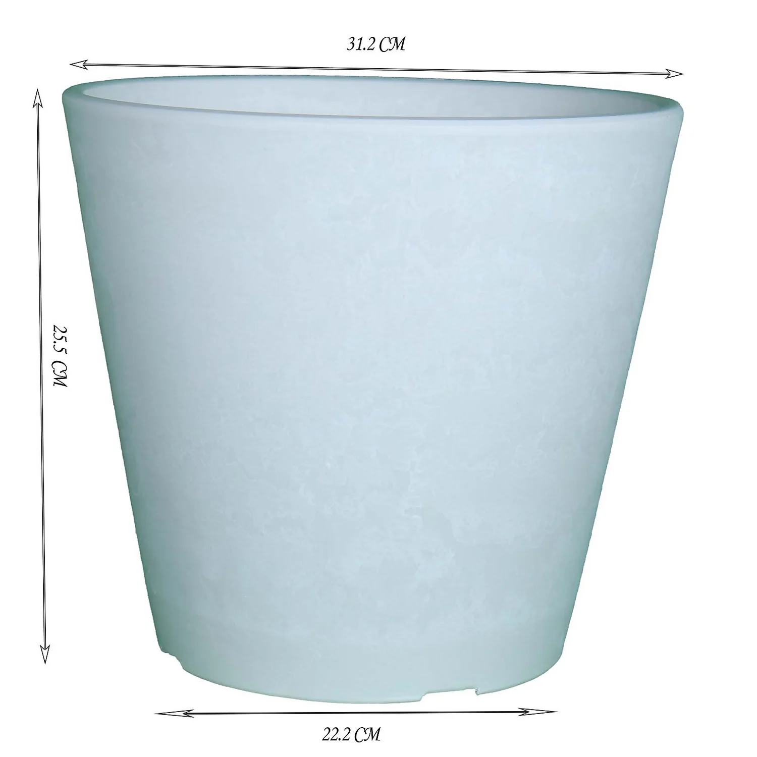White Marble Pot - 30cm 4 White Marble Pot - 30cm - Image 2
