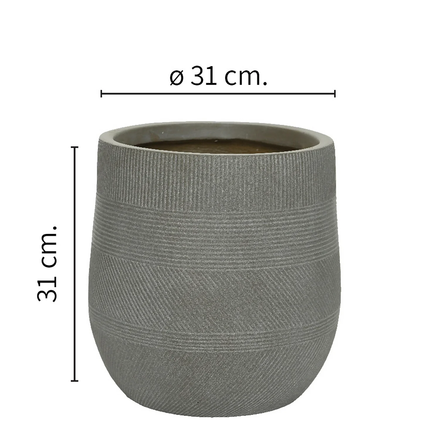 Liam Round Stripe Planter - Medium 7 Liam Round Stripe Planter - Medium - Image 5