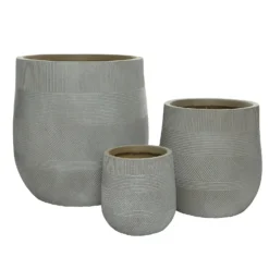 Liam Round Stripe Planter - Medium 10 Liam Round Stripe Planter - Medium -Garden Tool Store 13222482 9044929320936373