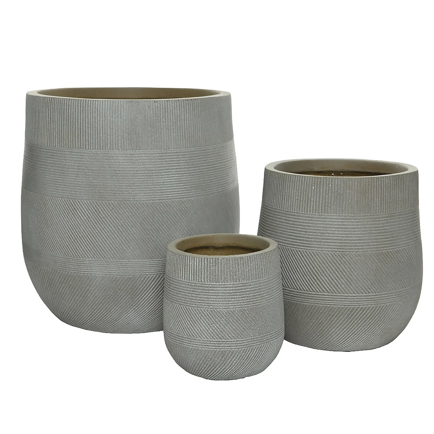 Liam Round Stripe Planter - Medium 6 Liam Round Stripe Planter - Medium - Image 4