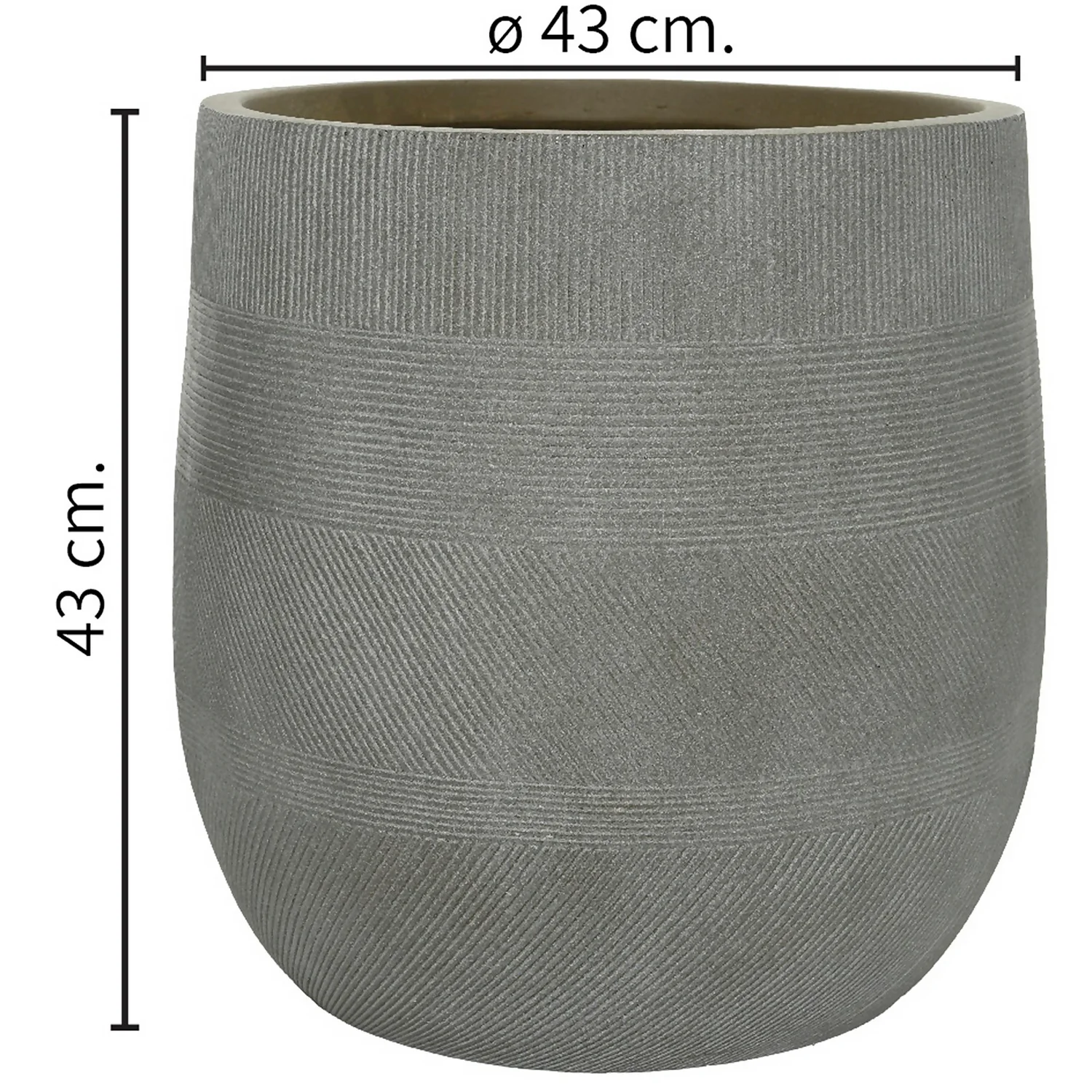 Liam Round Stripe Planter - Large 7 Liam Round Stripe Planter - Large - Image 5