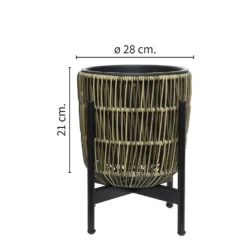 Kate Round Rattan Planter With Legs - Medium 9 Kate Round Rattan Planter With Legs - Medium -Garden Tool Store 13222505 2824934510949729