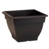 Square Bell Garden Pot Black 46cm -Garden Tool Store 13224213 1274948000796577