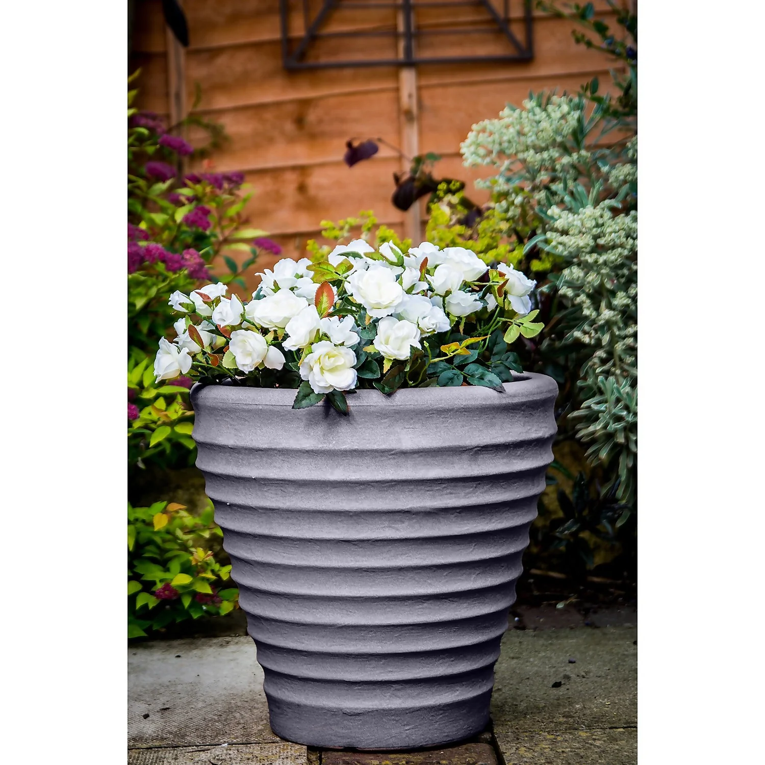 Moroccan Garden Planter Stone Effect 43cm 4 Moroccan Garden Planter Stone Effect 43cm - Image 2