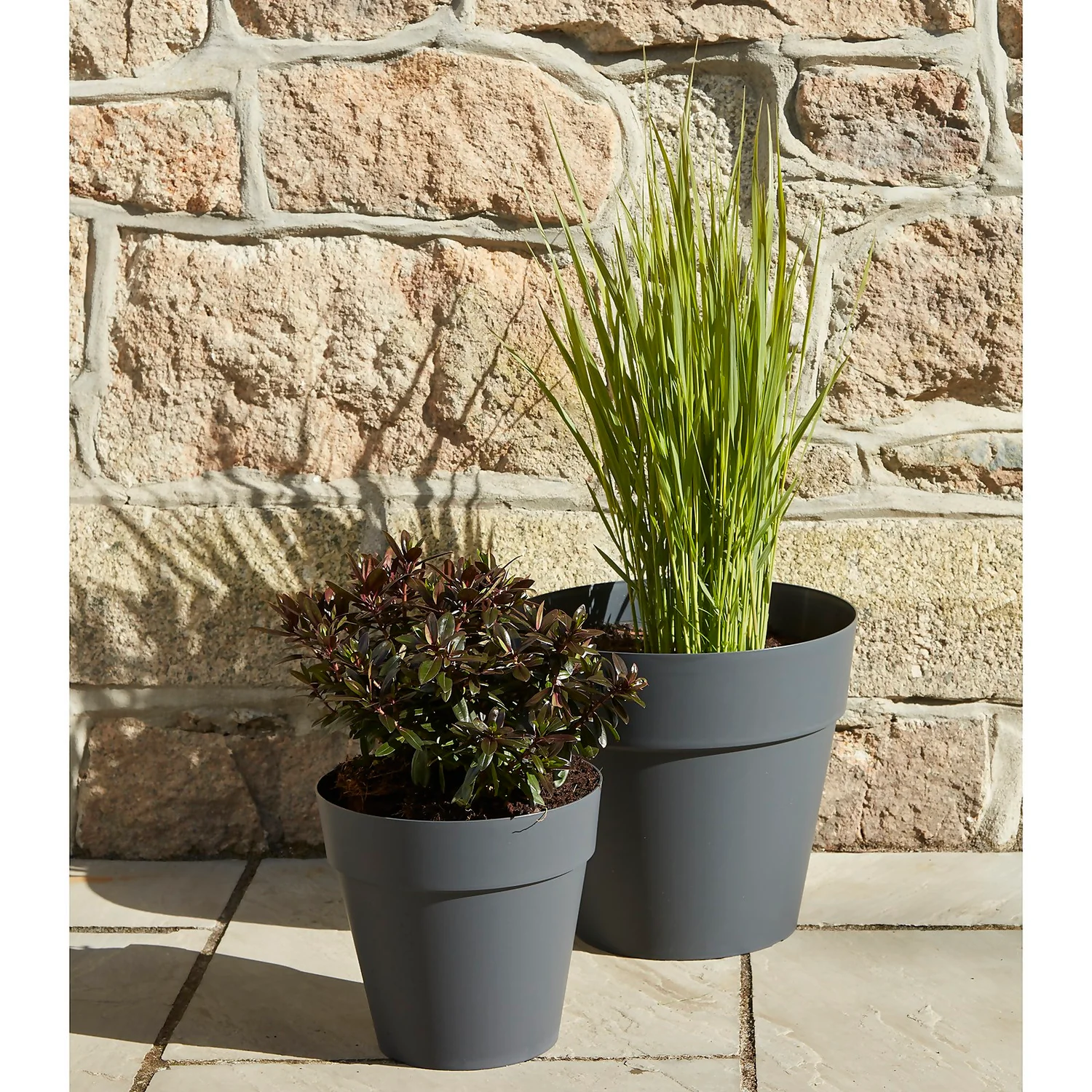 Soho Contemporary Grey Planter - 14cm 4 Soho Contemporary Grey Planter - 14cm - Image 2
