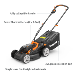 Worx 40V WG779E.2 Cordless Lawn Mower - 34cm 12 Worx 40V WG779E.2 Cordless Lawn Mower - 34cm -Garden Tool Store 13326411 1834944645706683